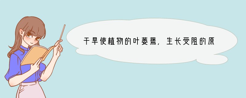 干旱使植物的叶萎蔫，生长受阻的原因是缺乏（　　）A．阳光B．温度C．水分D．湿度..